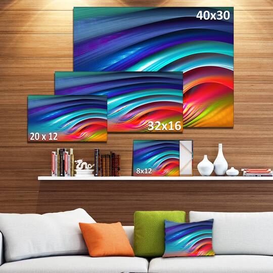 Designart - Beautiful Fractal Rainbow Waves